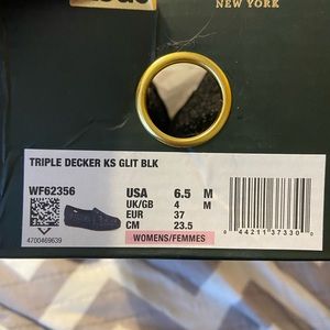 Kate Spade x Keds Triple Decker- Black Glitter- 6.5 NEW